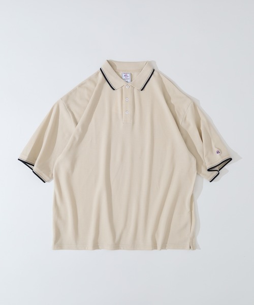 JEMORGAN(ジェーイーモーガン)の「JEMORGAN T/Cカノコ ラインリブ半袖ポロシャツ(ポロシャツ・メンズ・ネイビー/ベージュ/ブラック/オフホワイト・XL/L/M)」の7枚目の写真