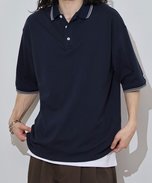 JEMORGAN(ジェーイーモーガン)の「JEMORGAN T/Cカノコ ラインリブ半袖ポロシャツ(ポロシャツ・メンズ・ネイビー/ベージュ/ブラック/オフホワイト・XL/L/M)」の20枚目の写真