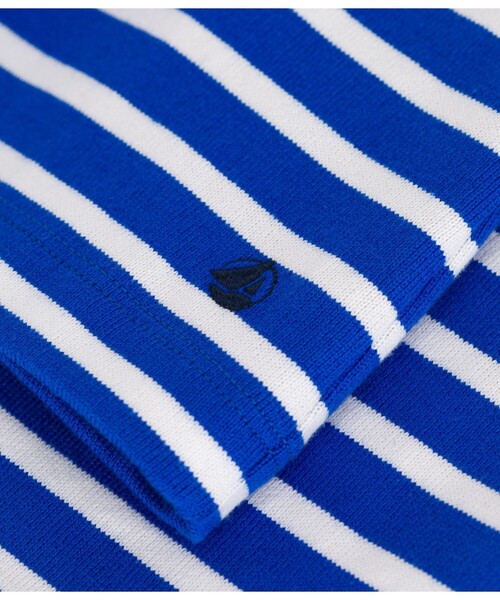 PETIT BATEAU(プチバトー)の「マリニエールプルオーバー(スウェット・レディース・ホワイト×グリーン/ホワイト×ブルー・XX-SMALL/X-SMALL/SMALL/MEDIUM/LARGE)」の8枚目の写真