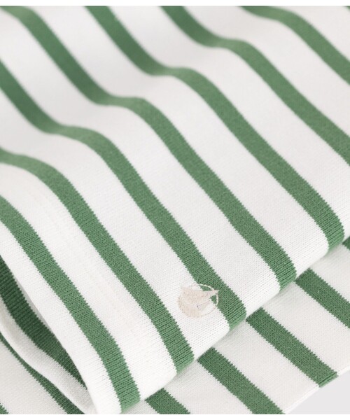 PETIT BATEAU(プチバトー)の「マリニエールプルオーバー(スウェット・レディース・ホワイト×グリーン/ホワイト×ブルー・XX-SMALL/X-SMALL/SMALL/MEDIUM/LARGE)」の3枚目の写真