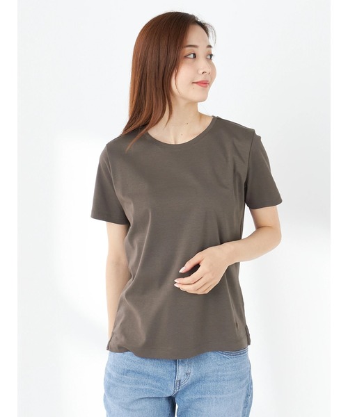McGREGOR(マックレガー)の「【接触冷感】ファンクションスムースTシャツ(Tシャツ/カットソー・レディース・ネイビー/ダークブラウン/ホワイト/グリーン系その他/カーキブラウン/オレンジ系その他/ブルー系その他2・M/L)」の1枚目の写真