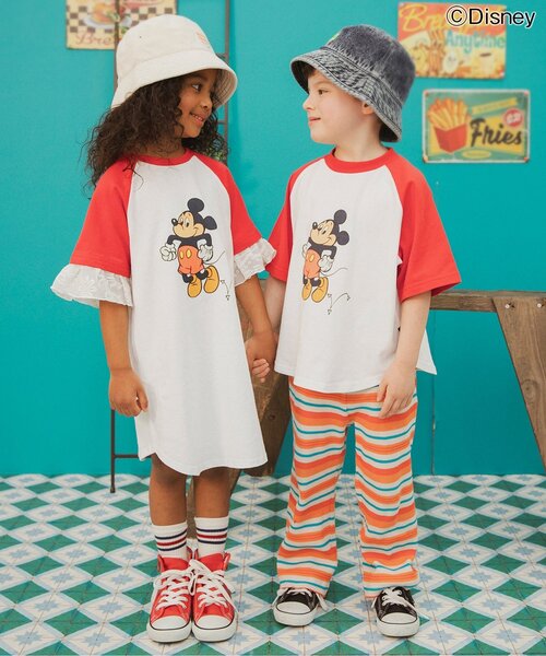Disney（ディズニー）の「【リンク】ディズニーキャラクター/ラグランTシャツ（Tシャツ/カットソー・キッズ・オフホワイト/レッド/ネイビー/イエロー・90/100/110/120/80/130/140）」の9枚目の写真