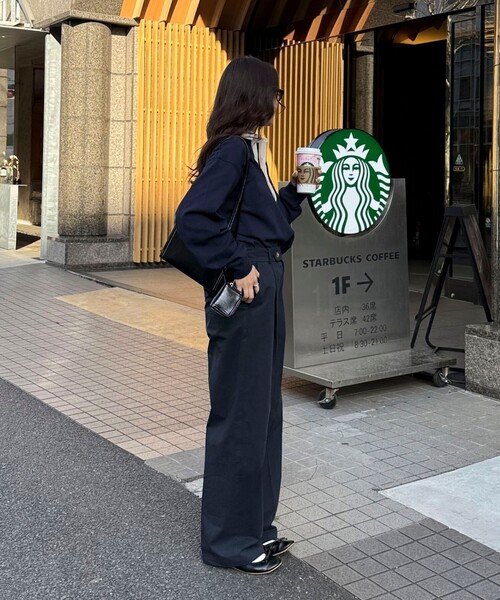 fredy emue(フレディエミュ)の「ワンポイント刺繍ラガーシャツ(Tシャツ/カットソー・レディース・ネイビー/ホワイト系その他/キャメル/パープル系その他・38)」の9枚目の写真