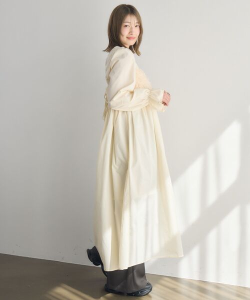 RETRO GIRL（レトロガール）の「フェザービスチェセットOP（ワンピース・レディース・ナチュラル/ライトグレー・FREE）」の7枚目の写真