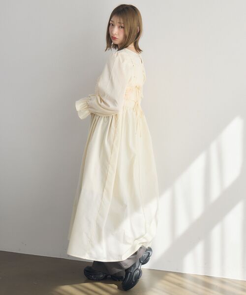 RETRO GIRL（レトロガール）の「フェザービスチェセットOP（ワンピース・レディース・ナチュラル/ライトグレー・FREE）」の8枚目の写真