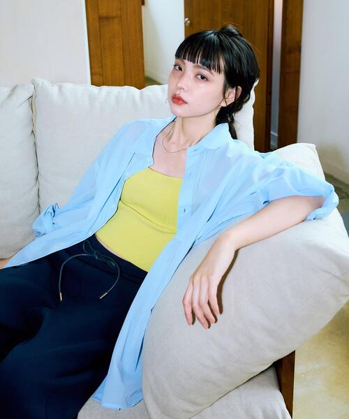 MIDIUMISOLID(ミディウミソリッド)の「『別注』MIDIUMISOLID×TGM sheer voile shirts(シャツ/ブラウス・レディース・ライトブルー/グレー/オフホワイト・ONE)」の20枚目の写真