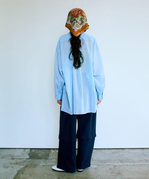 MIDIUMISOLID(ミディウミソリッド)の「『別注』MIDIUMISOLID×TGM sheer voile shirts(シャツ/ブラウス・レディース・ライトブルー/グレー/オフホワイト・ONE)」の17枚目の写真