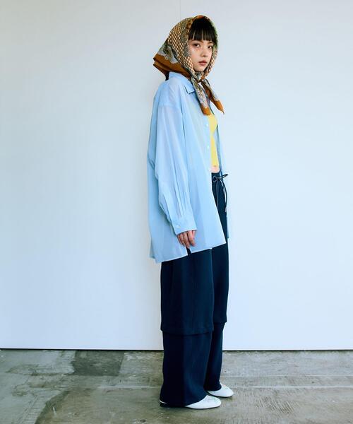 MIDIUMISOLID(ミディウミソリッド)の「『別注』MIDIUMISOLID×TGM sheer voile shirts(シャツ/ブラウス・レディース・ライトブルー/グレー/オフホワイト・ONE)」の16枚目の写真