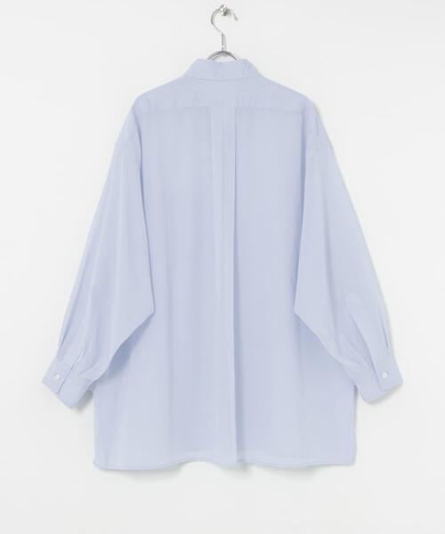 MIDIUMISOLID(ミディウミソリッド)の「『別注』MIDIUMISOLID×TGM sheer voile shirts(シャツ/ブラウス・レディース・ライトブルー/グレー/オフホワイト・ONE)」の6枚目の写真