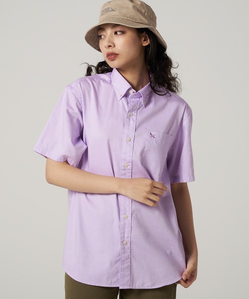 Eddie Bauer(エディーバウアー)の「オックスフォード ボタンダウン 半袖シャツ(シャツ/ブラウス・メンズ・パープル/ピンク/サックスブルー/ホワイト/ダークネイビー・XXL/XL/L/S/M)」の2枚目の写真