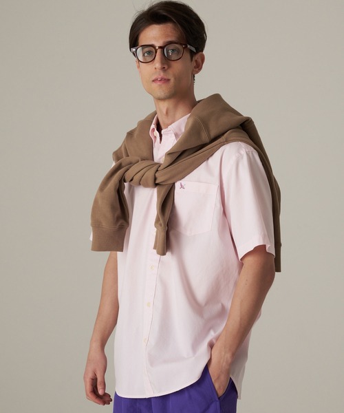 Eddie Bauer(エディーバウアー)の「オックスフォード ボタンダウン 半袖シャツ(シャツ/ブラウス・メンズ・パープル/ピンク/サックスブルー/ホワイト/ダークネイビー・XXL/XL/L/S/M)」の5枚目の写真