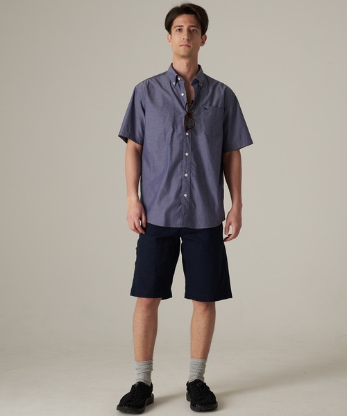 Eddie Bauer(エディーバウアー)の「オックスフォード ボタンダウン 半袖シャツ(シャツ/ブラウス・メンズ・パープル/ピンク/サックスブルー/ホワイト/ダークネイビー・XXL/XL/L/S/M)」の6枚目の写真