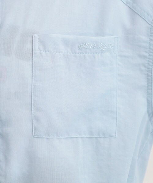 PINK-latte（ピンクラテ）の「ショート丈ブルゾン（ブルゾン・キッズ・ブラック/ベビーピンク/ライトブルー/オフホワイト・13/16/14/15 ）」の10枚目の写真