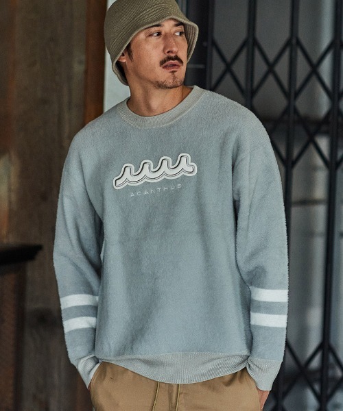 mn3108-muta Fur Knit Crewneck クルーネックニット