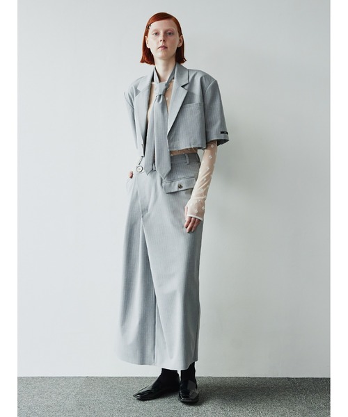 SORIN(ソリン )の「TR Tropical Short Jacket & Tie(テーラードジャケット・レディース・グレー/ダークネイビー/ブラック・38)」の7枚目の写真