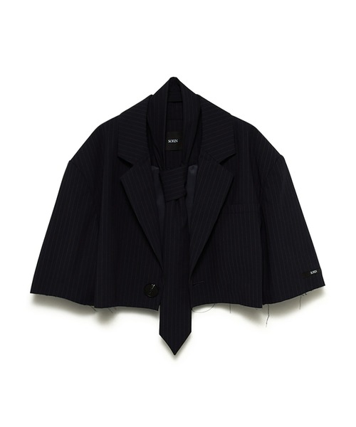 SORIN(ソリン )の「TR Tropical Short Jacket & Tie(テーラードジャケット・レディース・グレー/ダークネイビー/ブラック・38)」の22枚目の写真