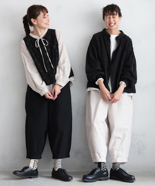 soulberry（ソウルベリー）の「店長がつくったモノトーンな推しパンツ（その他パンツ・レディース・グレイッシュベージュ/ブラック・4L/3L/LL/L/M/S/5L）」の17枚目の写真