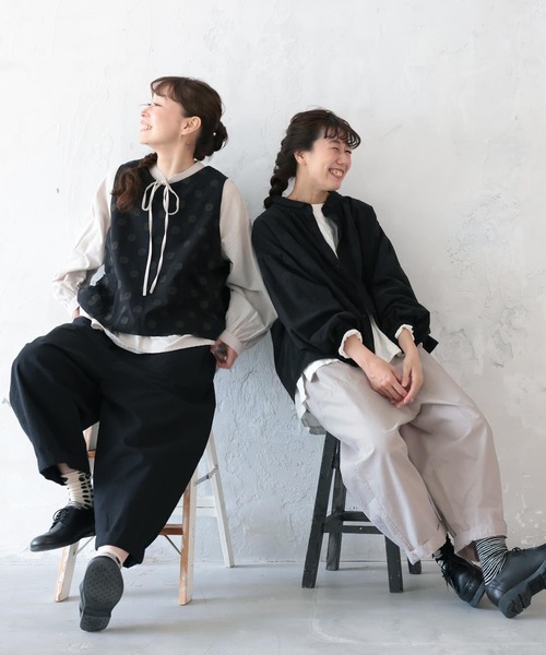 soulberry（ソウルベリー）の「店長がつくったモノトーンな推しパンツ（その他パンツ・レディース・グレイッシュベージュ/ブラック・4L/3L/LL/L/M/S/5L）」の11枚目の写真