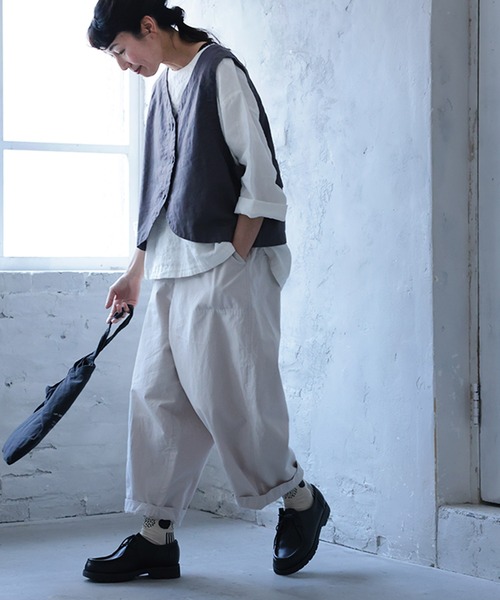 soulberry(ソウルベリー)の「店長がつくったモノトーンな推しパンツ(その他パンツ・レディース・グレイッシュベージュ/ブラック・4L/3L/LL/L/M/S/5L)」の4枚目の写真