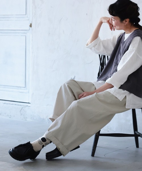 soulberry(ソウルベリー)の「店長がつくったモノトーンな推しパンツ(その他パンツ・レディース・グレイッシュベージュ/ブラック・4L/3L/LL/L/M/S/5L)」の9枚目の写真