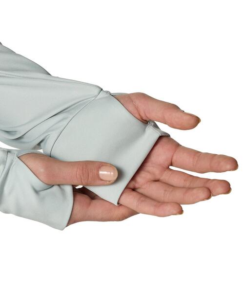 UNDER ARMOUR（アンダーアーマー）の「UAラッシュ ガード ロングスリーブ クルー（トレーニング/レディース）（水着・レディース・カーキ系・M/S/XL/L）」の6枚目の写真