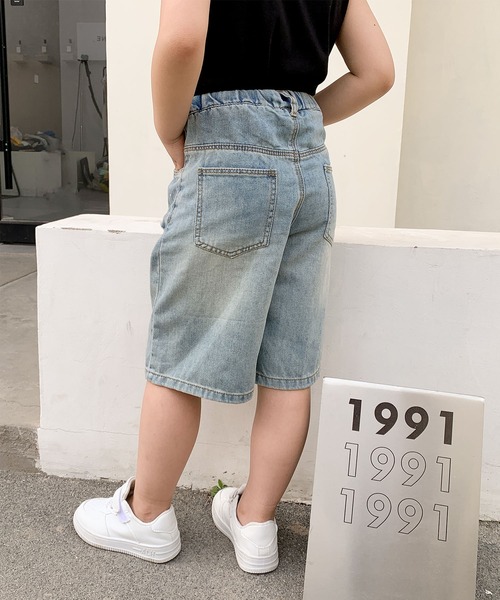 aimoha（アイモハ）の「【aimoha-KIDS-】七分丈　ダメージデニムパンツ (SS)（デニムパンツ・キッズ・ブルー・90/100/110/120/130）」の8枚目の写真