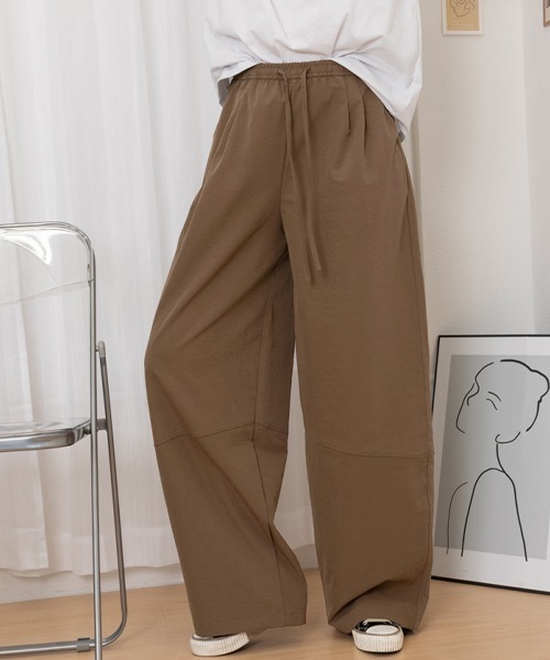 Miniministore(ミニミニストア)の「ワイドパンツハイウエストストレートパンツ(スウェットパンツ・レディース・ライトイエロー/ライトグレー/ブラック/ホワイト/レッド/キャメル・FREE)」の20枚目の写真
