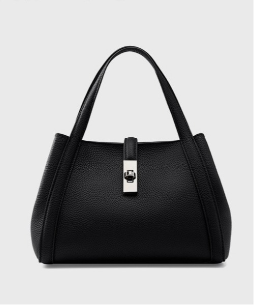 NiiNa(ニーナ)の「【 NiiNa / ニーナ 】高品質牛革 2way ミディアムバケットバッグ(インナーポーチ付き)(ショルダーバッグ・レディース・ブラック/グレイッシュベージュ・FREE)」の16枚目の写真