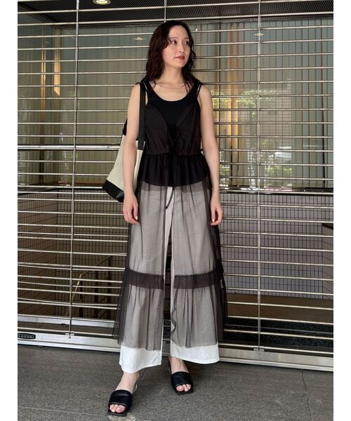 LAGUNAMOON（ラグナムーン）の「レイヤードチュールキャミワンピース（ワンピース・レディース・ネイビー/ブラック・SMALL/MEDIUM）」の22枚目の写真