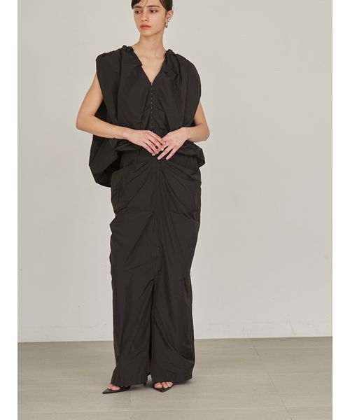 styling/(スタイリング)の「【セットアップ対応】バルーンノースリーブトップス(Tシャツ/カットソー・レディース・ライトベージュ/ブラック・FREE)」の12枚目の写真