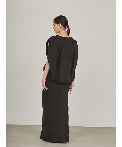 styling/(スタイリング)の「【セットアップ対応】バルーンノースリーブトップス(Tシャツ/カットソー・レディース・ライトベージュ/ブラック・FREE)」の13枚目の写真