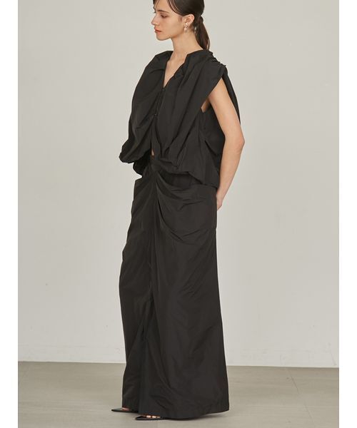 styling/(スタイリング)の「【セットアップ対応】バルーンノースリーブトップス(Tシャツ/カットソー・レディース・ライトベージュ/ブラック・FREE)」の14枚目の写真