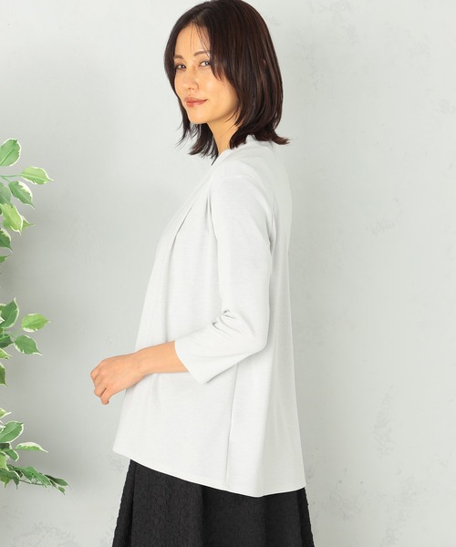 GALLORIA(ギャローリア)の「UVカット ワッフルトッパーカーディガン(カーディガン/ボレロ・レディース・ライトベージュ/ネイビー・LL/S/M/L)」の4枚目の写真