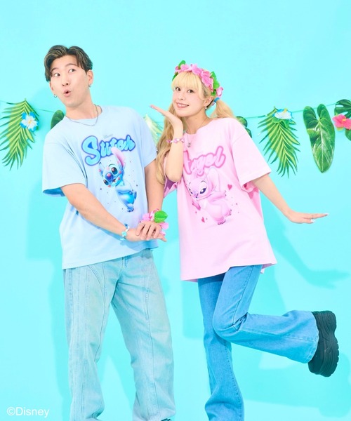 セール】スティッチ＆エンジェル / ビッグT（Tシャツ/カットソー