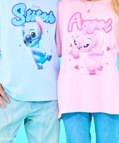 エンジェル とスティッチ Tシャツ2個 セール】スティッチ＆エンジェル / ビッグT（Tシャツ/カットソー