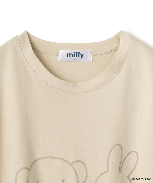 Miffy( ミッフィー)の「【miffy/ミッフィー】ミッフィーandボリスフロッキープリント半袖Tシャツ(Tシャツ/カットソー・レディース・チャコール/ベージュ・M~L/LL~3L)」の19枚目の写真