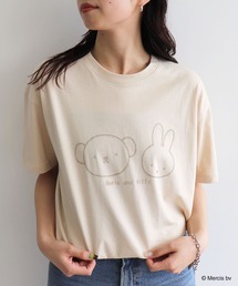 【miffy/ミッフィー】ミッフィーandボリスフロッキープリント半袖Tシャツ