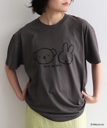 【miffy/ミッフィー】ミッフィーandボリスフロッキープリント半袖Tシャツ