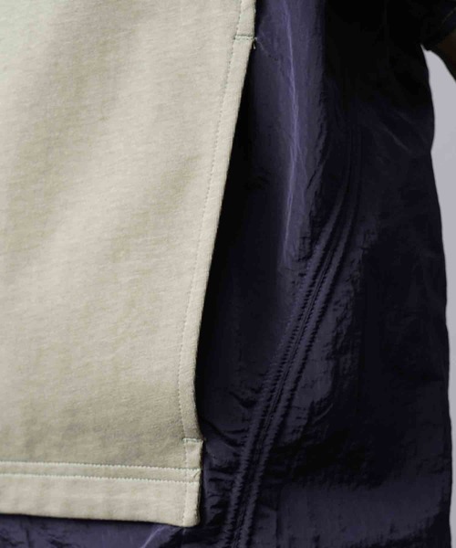 メゾンスペシャル　プライムオーバーレイヤリングクルーネックハーフジップポロシャツ UNISEX》Prime-Over Layering Crew Neck Half Zip Polo Shirt