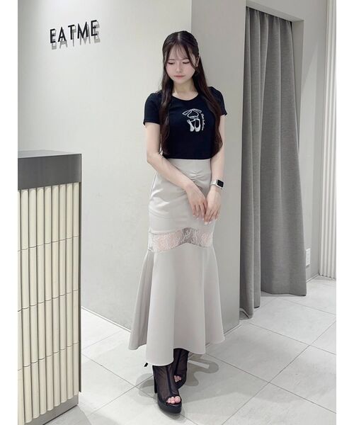 EATME(イートミー)の「バレエプリントTシャツ(Tシャツ/カットソー・レディース・オフホワイト/ブラック・FREE)」の3枚目の写真