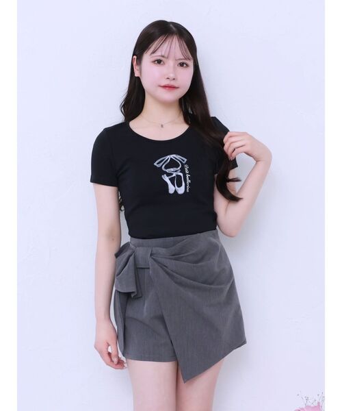 EATME(イートミー)の「バレエプリントTシャツ(Tシャツ/カットソー・レディース・オフホワイト/ブラック・FREE)」の8枚目の写真