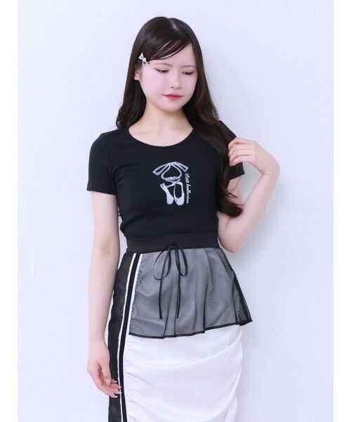 EATME(イートミー)の「バレエプリントTシャツ(Tシャツ/カットソー・レディース・オフホワイト/ブラック・FREE)」の13枚目の写真