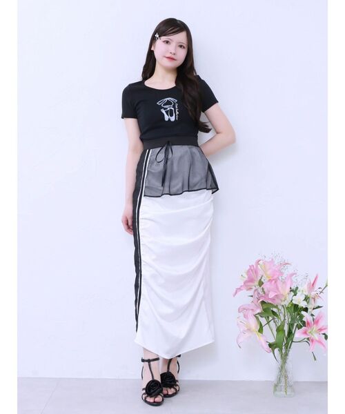 EATME(イートミー)の「バレエプリントTシャツ(Tシャツ/カットソー・レディース・オフホワイト/ブラック・FREE)」の14枚目の写真