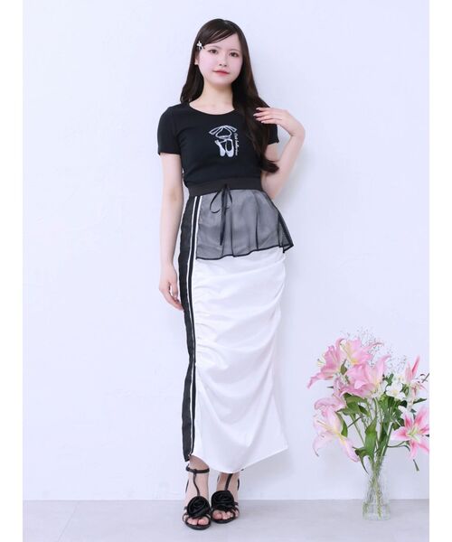 EATME(イートミー)の「バレエプリントTシャツ(Tシャツ/カットソー・レディース・オフホワイト/ブラック・FREE)」の15枚目の写真