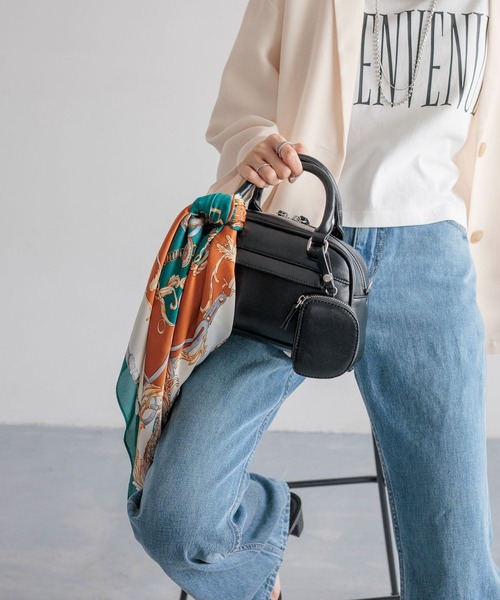 LOWRYS FARM（ローリーズファーム）の「ポーチツキボストンＢＡＧ  496973（ショルダーバッグ・レディース・ホワイト/ブラック/ブラウン・FREE）」の10枚目の写真