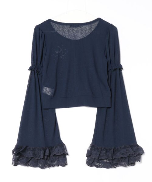 Ank Rouge(アンクルージュ)の「星座の姫袖カットカーデ(Tシャツ/カットソー・レディース・ホワイト/ピンク/ネイビー/ブルー・M)」の13枚目の写真