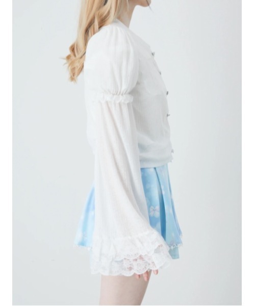 Ank Rouge(アンクルージュ)の「星座の姫袖カットカーデ(Tシャツ/カットソー・レディース・ホワイト/ピンク/ネイビー/ブルー・M)」の10枚目の写真