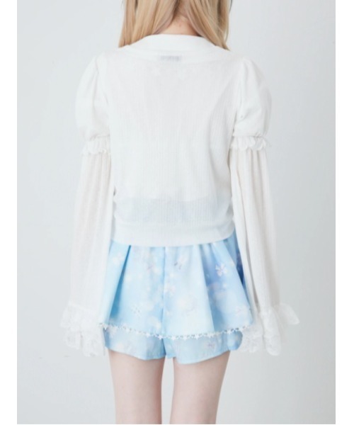 Ank Rouge(アンクルージュ)の「星座の姫袖カットカーデ(Tシャツ/カットソー・レディース・ホワイト/ピンク/ネイビー/ブルー・M)」の9枚目の写真