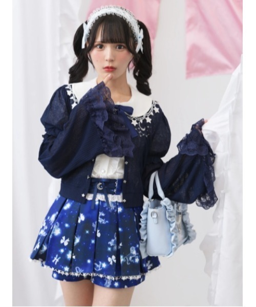 Ank Rouge(アンクルージュ)の「星座の姫袖カットカーデ(Tシャツ/カットソー・レディース・ホワイト/ピンク/ネイビー/ブルー・M)」の19枚目の写真