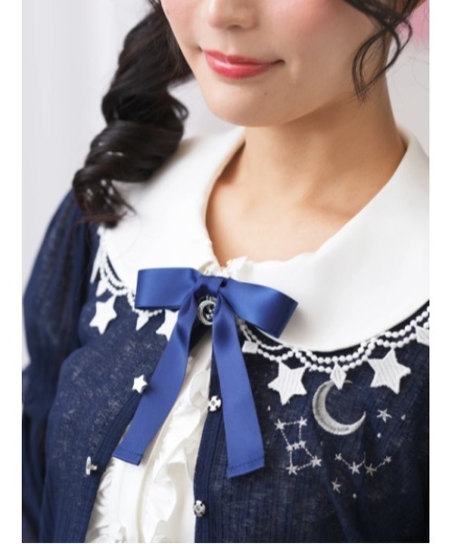 Ank Rouge(アンクルージュ)の「星座の姫袖カットカーデ(Tシャツ/カットソー・レディース・ホワイト/ピンク/ネイビー/ブルー・M)」の18枚目の写真